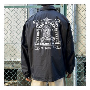 BL29-6702：BALANCE L.A CULTURA 黒ボア COACH JACKET (ボディ部裏地ボア付き)