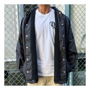 BL29-6702：BALANCE L.A CULTURA 黒ボア COACH JACKET (ボディ部裏地ボア付き)